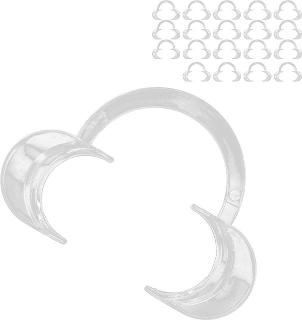 Wosawe Lippen-Wangen-Retraktor, 20 Stück, Transparent, C-Form - Bild 1