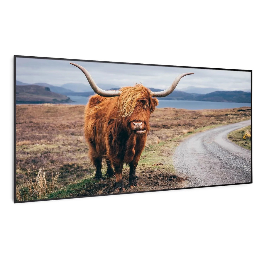 Klarstein Wonderwall Air Art Smart Infrarotheizung mit App-Steuerung Motiv Kuh, Schwarz/Mehrfarbig, B: 120 cm, H: 60 cm, Tiefe: 5 cm, 700 W - Bild 2