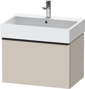 Duravit Waschtischunterschrank D-Neo wandhängend in Weiß und Beige matt, B/T/H: 68,4 x 44,2 x 44,0 cm - Bild 1