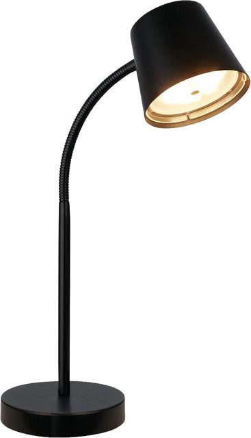 Brilo Biwo Akku-Schreibtischlampe mit LED, dimmbar und schwenkbar, Touch-Bedienung, Schwarz - Bild 1