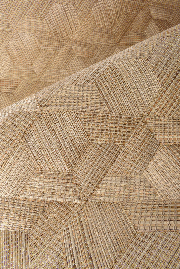 Arte Wallpaper Reflect Golden Straw Textiltapete mit abstraktem Naturmuster in Gold - Bild 2