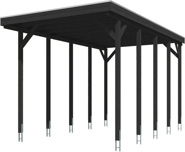 SKANHOLZ Caravan-Carport Friesland aus Fichte mit Stahldach in Anthrazit und Schwarz, B: 708 cm, T: 402 cm - Bild 4