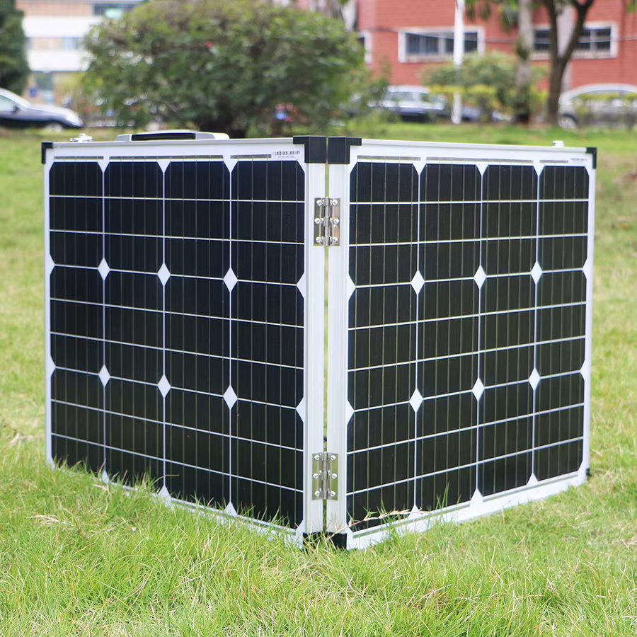 DOKIO Faltbares Solarpanel Set 100W mit Laderegler und USB-C, 18V Mono Solarzellen in Schwarz für Camping und Wohnmobil - Bild 3