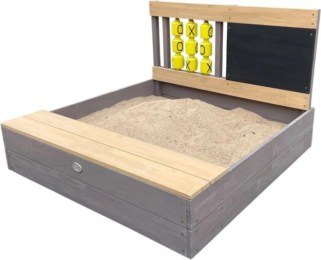 AXI Sandkasten Kitty aus Hemlock-Holz mit Tic Tac Toe in Grau Braun Anthrazit B/T/H: 100 x 65,5 x 100 cm - Bild 1