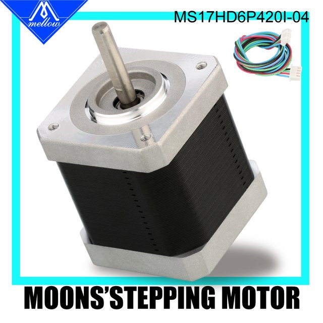 Mellow Nema 17 Schrittmotor 4-adrig 48mm in Silber für 3D-Drucker wie Voron 2.4, BLV, MGN Cube und Ender 3 - Bild 1