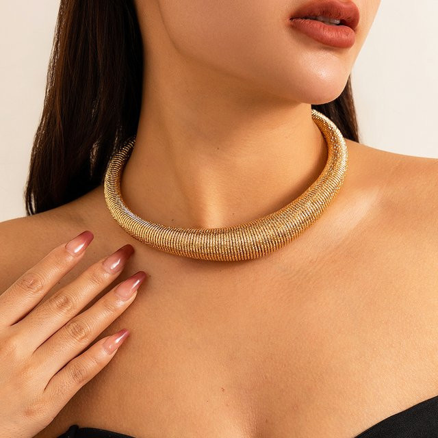 Ingemark Choker-Halskette, Edelstahl, Gold, Damen - Bild 1