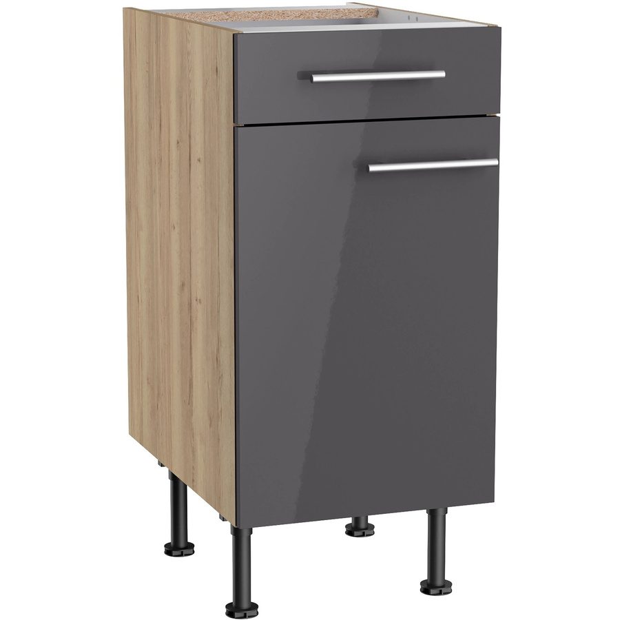 Optifit Küchen-Unterschrank Jonte in Anthrazit-Wildeiche, B/T/H: 40 x 58,4 x 87 cm - Bild 2