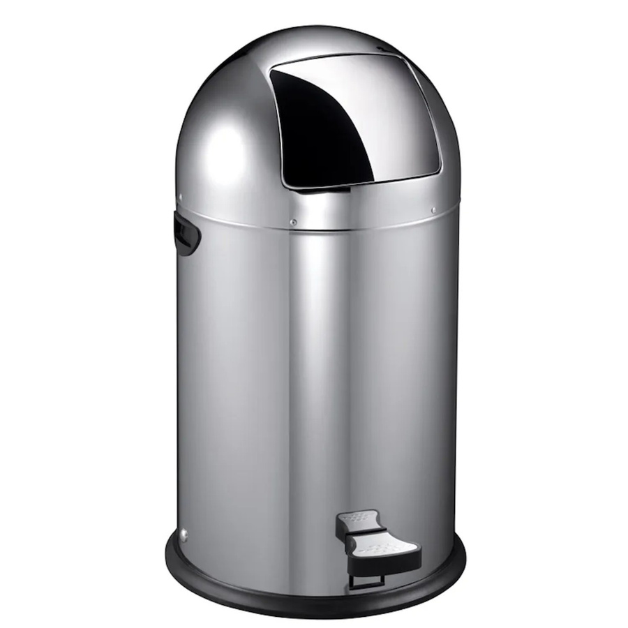 PROREGAL Abfalleimer aus Edelstahl in Silber mit Fußpedal und verzinktem Inneneimer, Volumen: 40 Liter, H x B x T: 74 x 41,5 x 47,5 cm - Bild 2