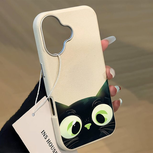Stoßfeste iPhone Hülle mit lustigem Motiv Schwarze Katze in Schwarz für verschiedene iPhone Modelle - Bild 1