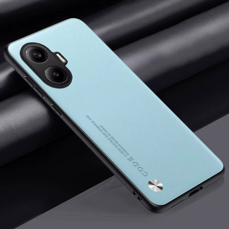 Luxus PU Leder Schutzhülle für Xiaomi Poco F7 Ultra F6 F3 F5 X6 X7 M6 Pro C40 Stoßfeste Silikon Handyhülle in Schwarz oder Blau - Bild 1