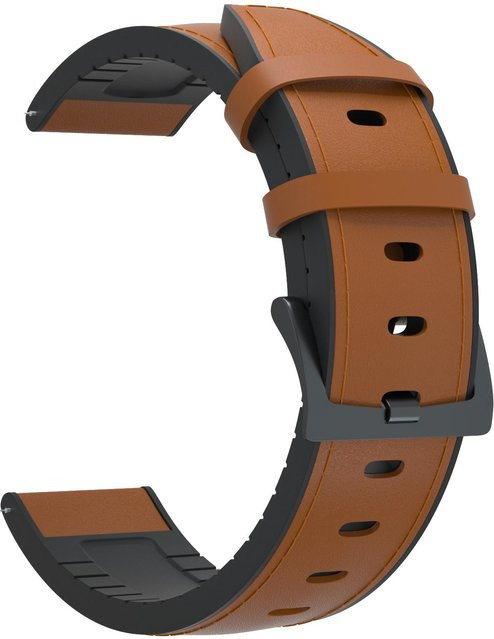 Uhrenarmband Leder, Silikon, braun, Unisex - Bild 1
