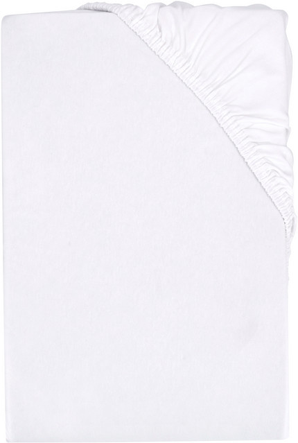 LIVARNO HOME Bi-Elastic-Boxspring-Spannbettlaken aus Baumwolle und Elasthan, Weiß, B/T: 180 x 200 cm - Bild 1
