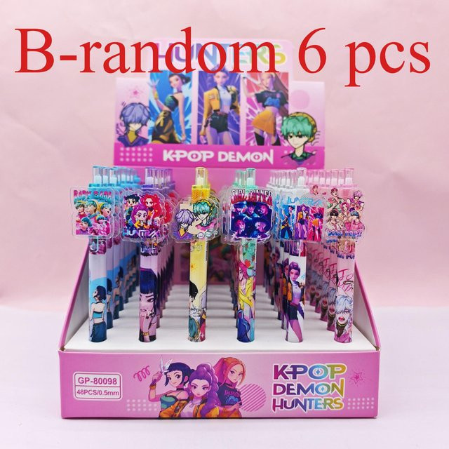Yiran toy 1 K-Pop Dämonenjägerin Girlgroup Acryl-Aufkleber in Schwarz und Multicolour für Schüler und Schreibwarenbedarf - Bild 1