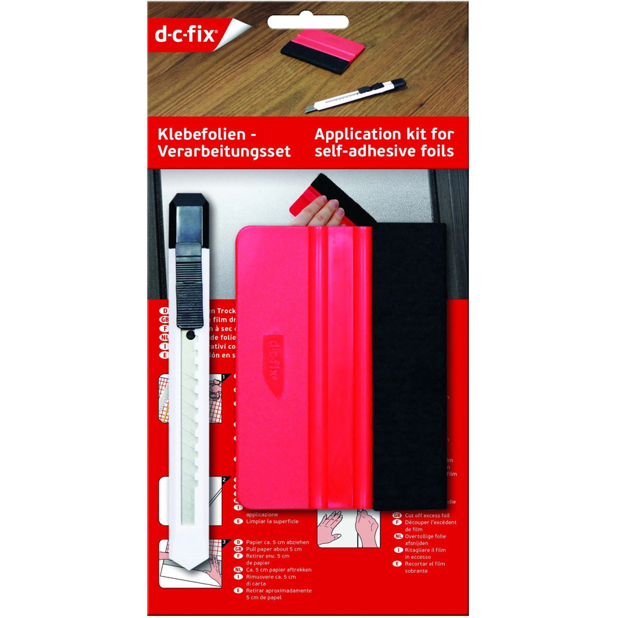 d-c-fix Klebefolien-Verarbeitungs-Set aus Gummi in Rot und Weiß, 2-teilig - Bild 6