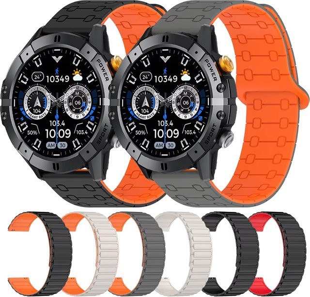 CUBOT Uhrenarmband Silikon, 22 mm, Schwarz, Unisex - Bild 1