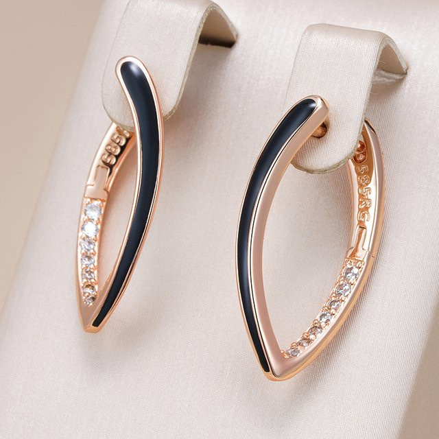 Kinel Ohrringe, 585 Gold, Roségold, Zirkonia, Damen - Bild 1