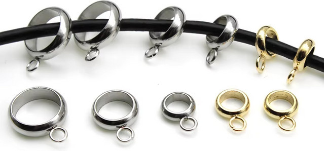 SUMOORL Charm Bail Perlen Edelstahl, 3 6 8mm, Anhänger Clips Verschlüsse - Bild 1
