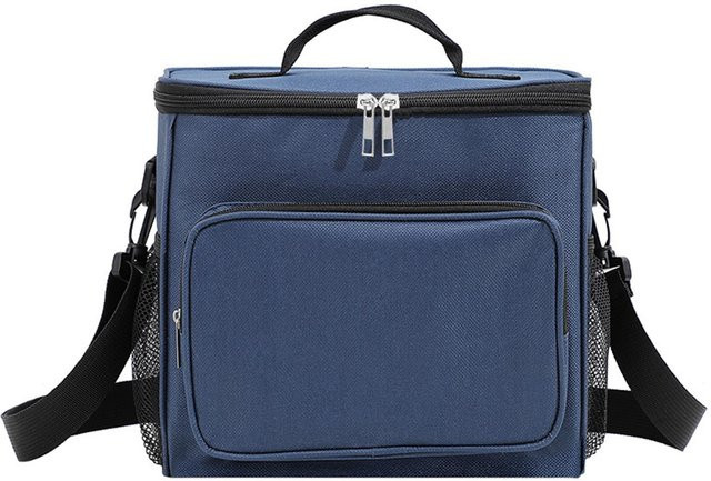 Isolierte Lunchtasche von CosyHome aus Oxford-Gewebe in Grau und Blau mit großem Fassungsvermögen und mehreren Taschen - Bild 1
