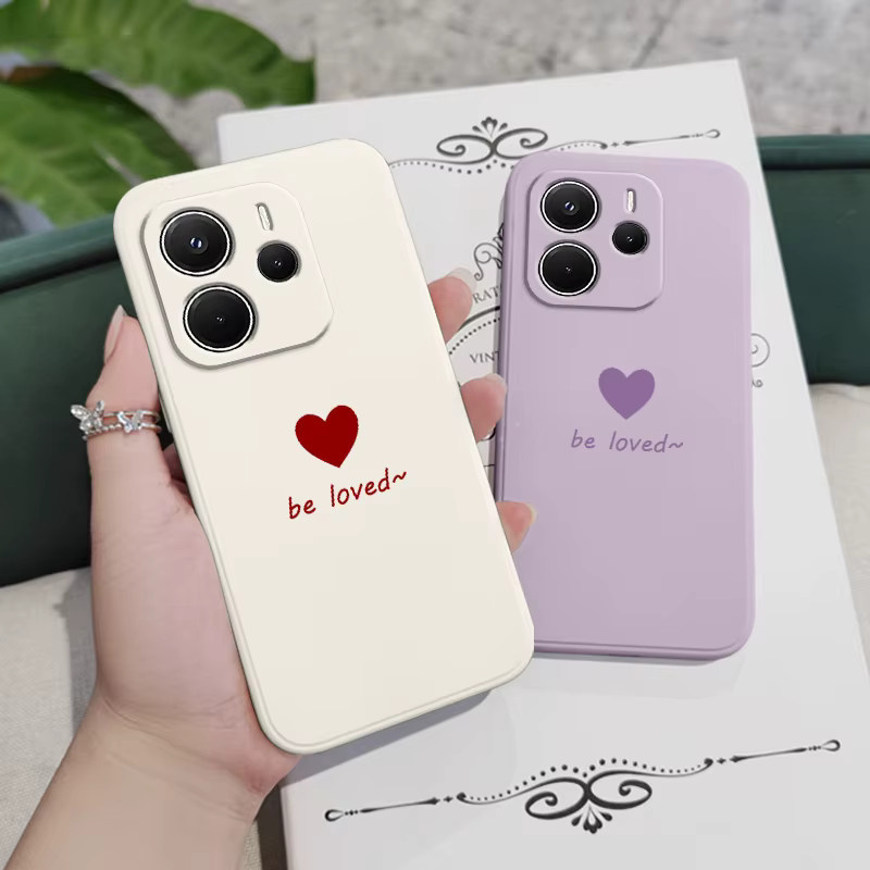 Xiaomi Handyhülle aus flüssigem Silikon mit Herz-Design in Schwarz für Redmi Note 15 14 13 12 11 10 Pro Plus 5G/4G - Bild 2