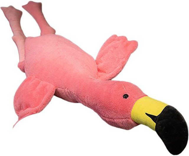 Binchi Fitness Flamingo Langes Plüschkissen, Rosa Weiß, ab 14 Jahren - Bild 1