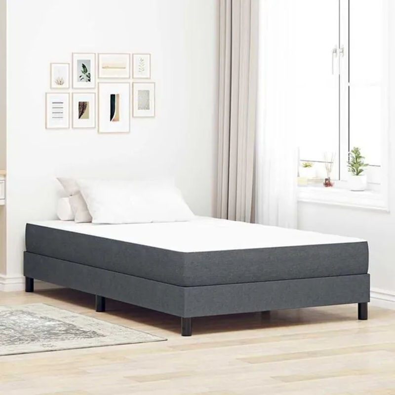 vidaXL Taschenfederkern Matratze in Grau mit modernem Stoffbezug B/L: 120 x 200 cm - Bild 1