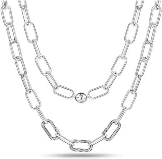 Halskette 925 Silber, Schlangenkette, Herz Anhänger, 45 cm, Damen - Bild 1