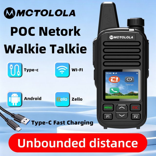 Motorola 4G LTE Android Zello Walkie-Talkie mit WLAN und Bluetooth in Schwarz - Bild 1