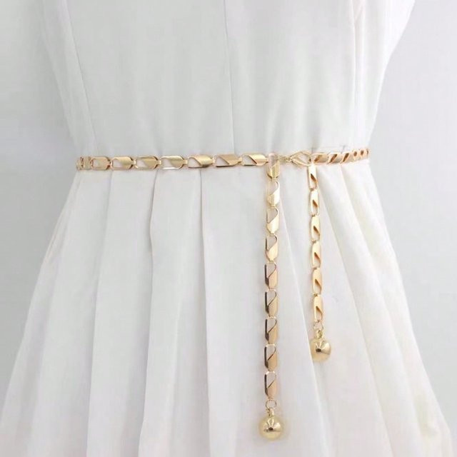 Taillenkette Damen, geometrisch, gold, 120 cm - Bild 1