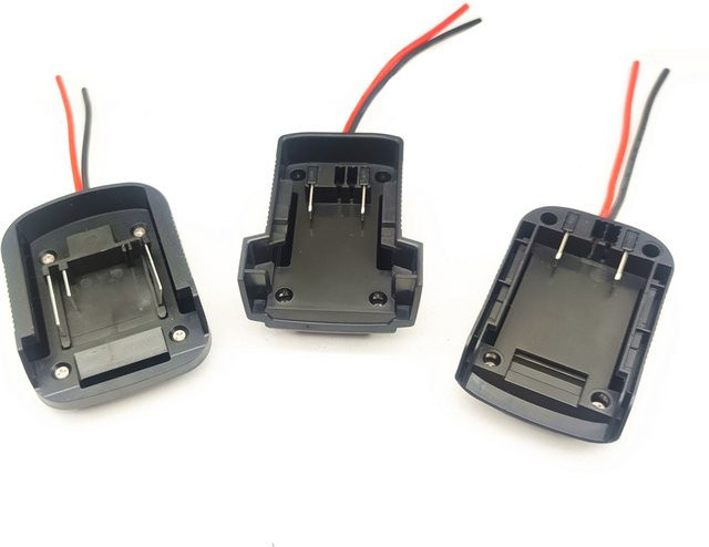 Batterie Konverter Adapter für Makita Dewalt und Milwaukee 14,4 V 18V 20V Li-Ion in Schwarz - Bild 1