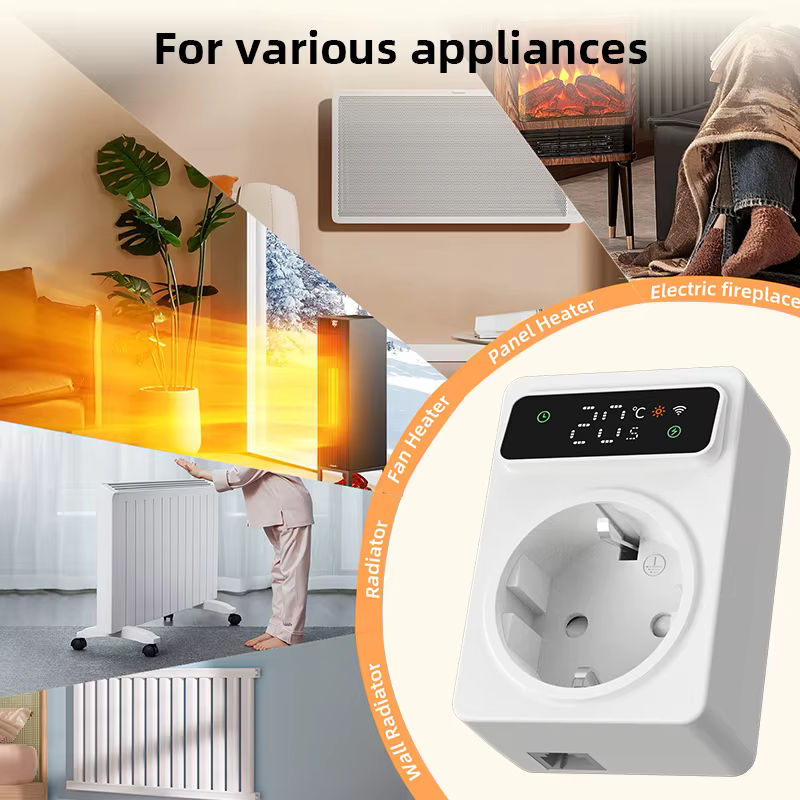 EZAIOT Tuya Wifi Digital Thermostat Steckdose 16A mit 3M NTC Sensor in Weiß - Bild 4