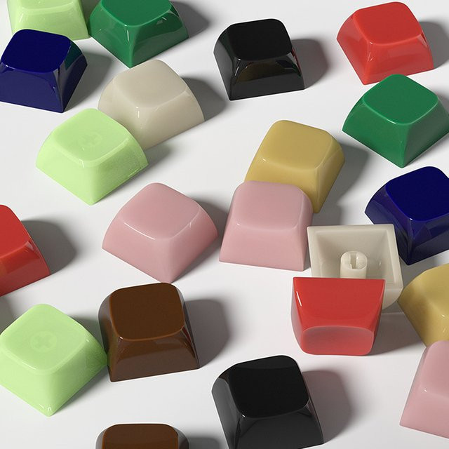 SAFENH XDA Tastenkappen Jelly Clear in Transparent und Multicolour für Gaming-Tastaturen aus PC-Material mit Jade-Textur - Bild 1