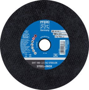 PFERD Trennscheibe EHT SG STEELOX für Stahl und Edelstahl, Durchmesser: 180 mm, Breite: 2,5 mm, Bohrung: 22,23 mm - Bild 1