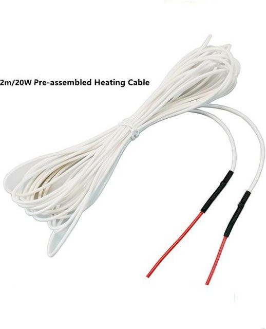 ByHeat 12V Silikonkautschuk-Heizkabel in Weiß für DIY-Lenkradheizung und Sitzheizung, Länge: 2 m - Bild 1