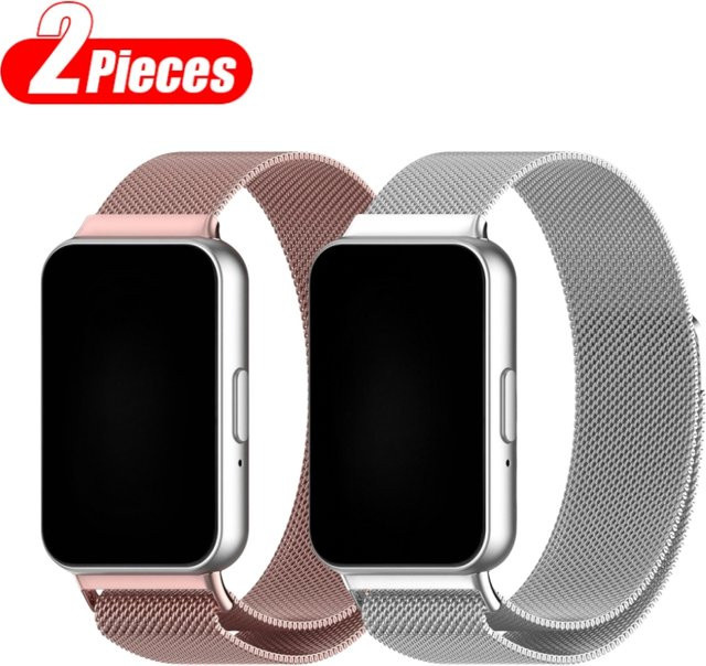 TINUORA Uhrenarmband Edelstahl, Roségold, Unisex, Samsung Galaxy Fit 3 - Bild 1