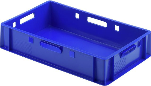 Ringoplast Stapel-Kasten Euro geschlossen, blau, B: 40 cm, T: 60 cm, H: 12 cm - Bild 1