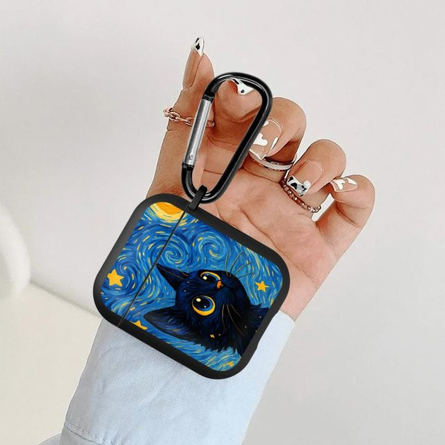 Cartoon Cat Schutzhülle für Apple AirPods Pro 1 2 3 und AirPods 4 in Multicolour - Bild 1