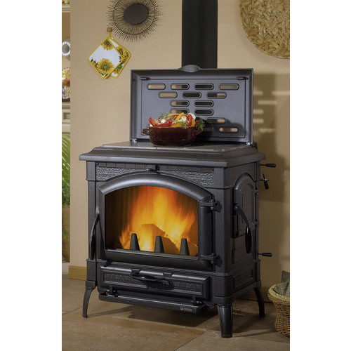 La Nordica Isotta Kaminofen aus Gusseisen in Schwarz und Anthrazit mit 11,9 kW - Bild 4
