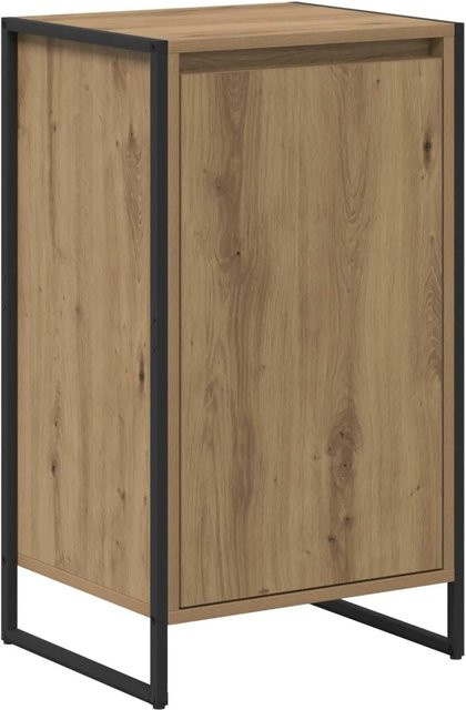 vidaXL Sideboard im Industrie-Design aus Holzwerkstoff und Stahl in Eiche Braun, B/T/H: 43 x 36 x 75,5 cm - Bild 1