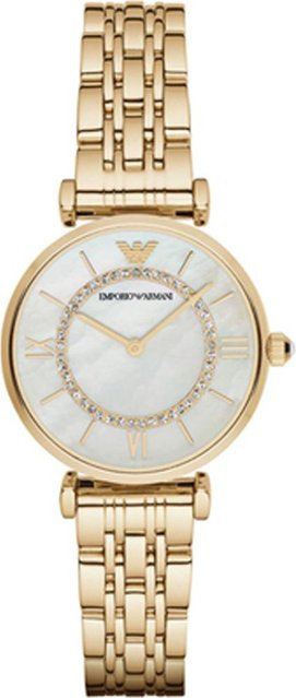Emporio Armani Armbanduhr, Quarz, Edelstahl, Gold, Perle, Damen - Bild 1