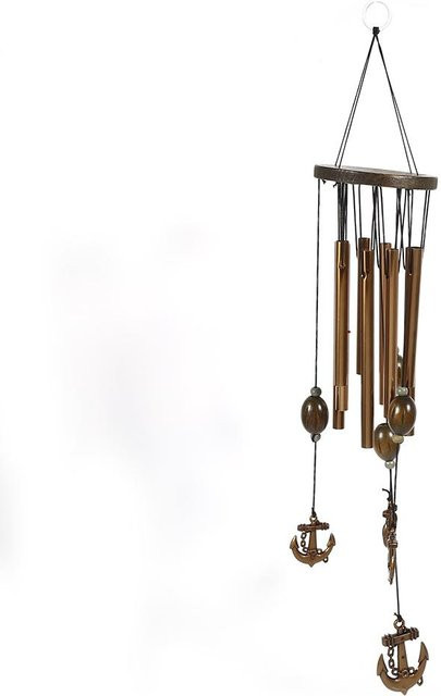 Tooarts Vintage Röhren Windspiel aus Metall in Braun als hängende Dekoration für Tür und Fenster - Bild 1
