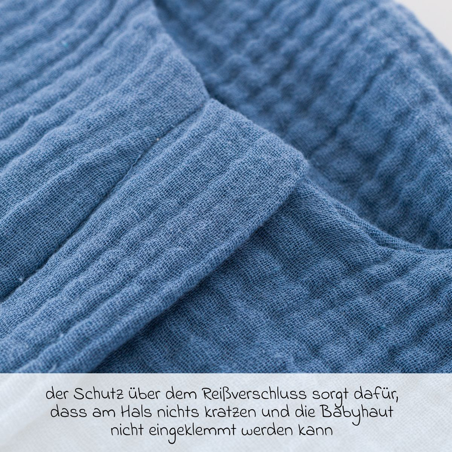 Träumeland Sommerschlafsack Liebmich aus Musselin in Hellblau, Größe 110 - Bild 2