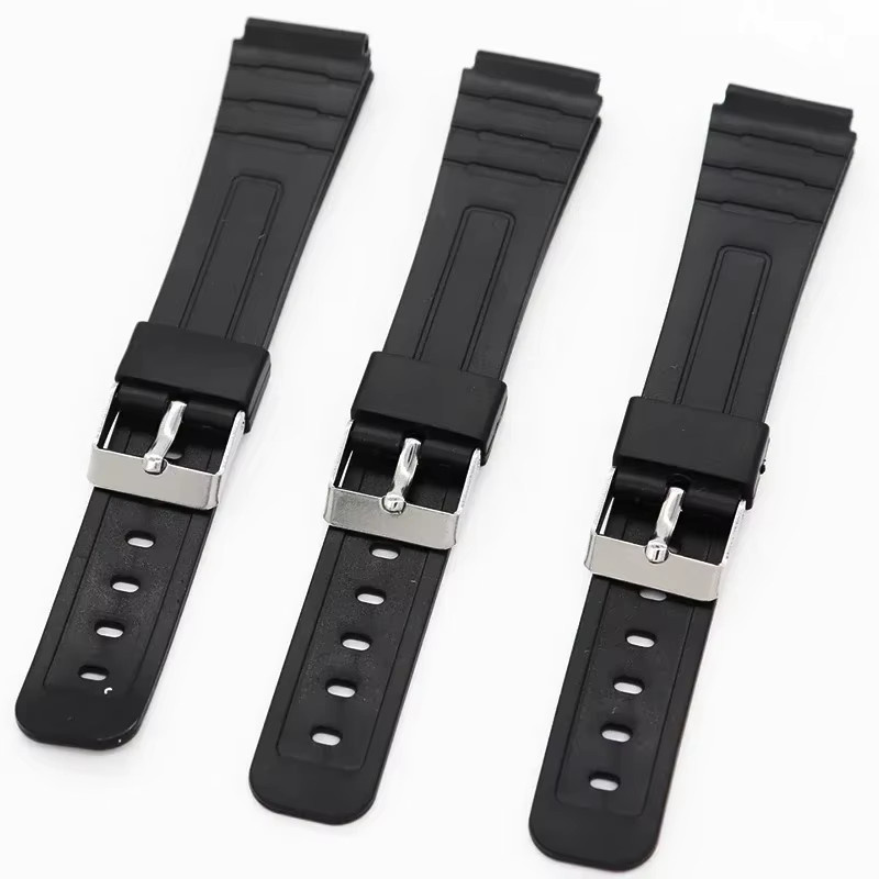 Uhrenarmband Silikon, Schwarz, Unisex - Bild 4