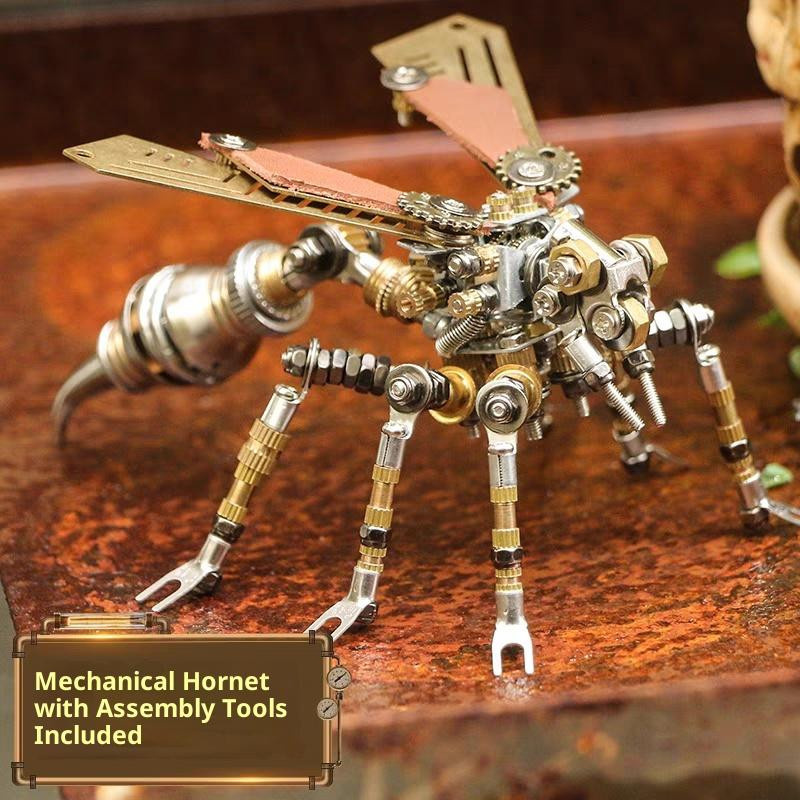 Discover Intime Mechanische Insekten-Serie Insektenstatue Steampunk-Stil Metallgewebe - Bild 1