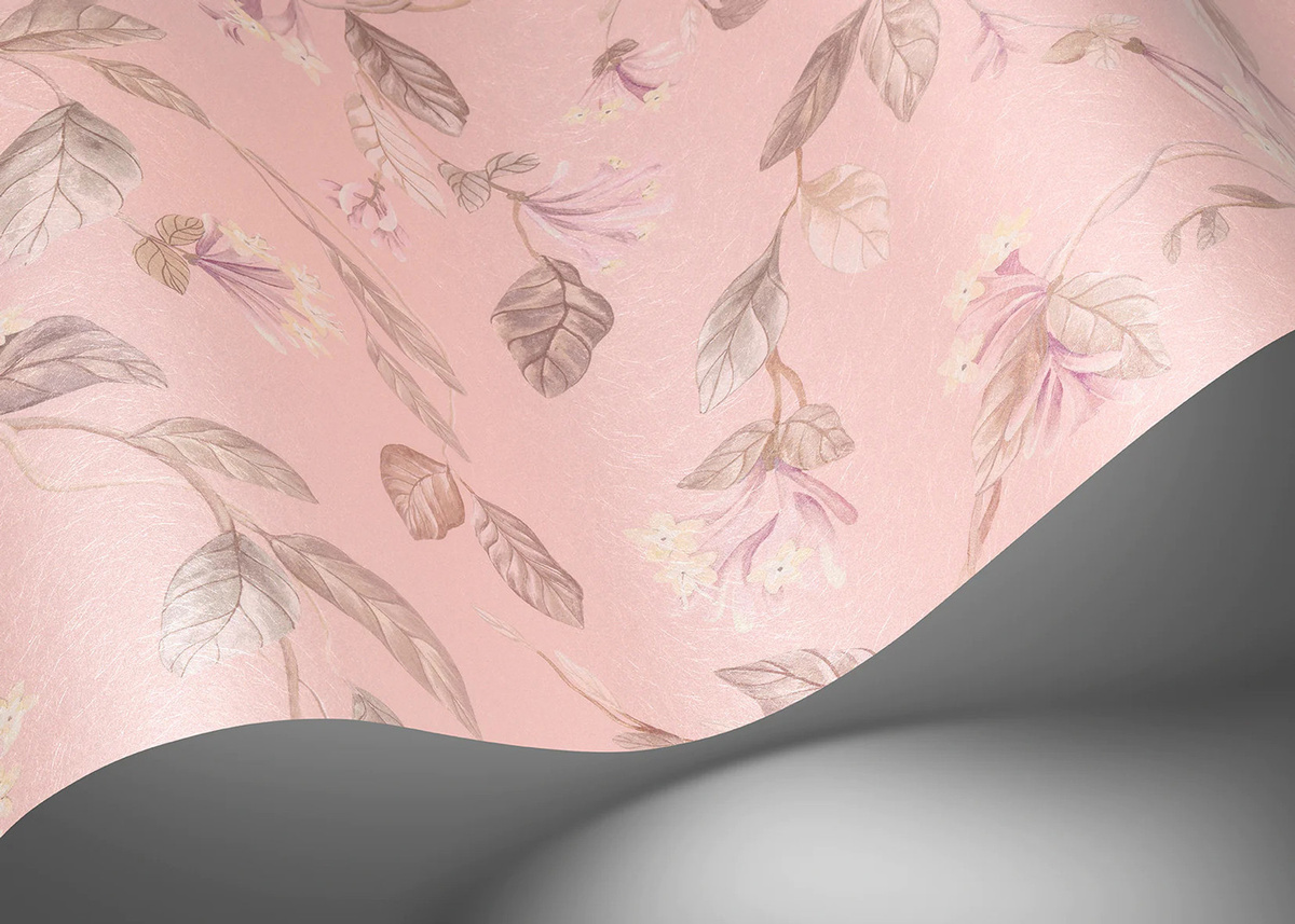 Cole & Son Tapete Flora in Pink mit botanischem Floral-Design - Bild 1