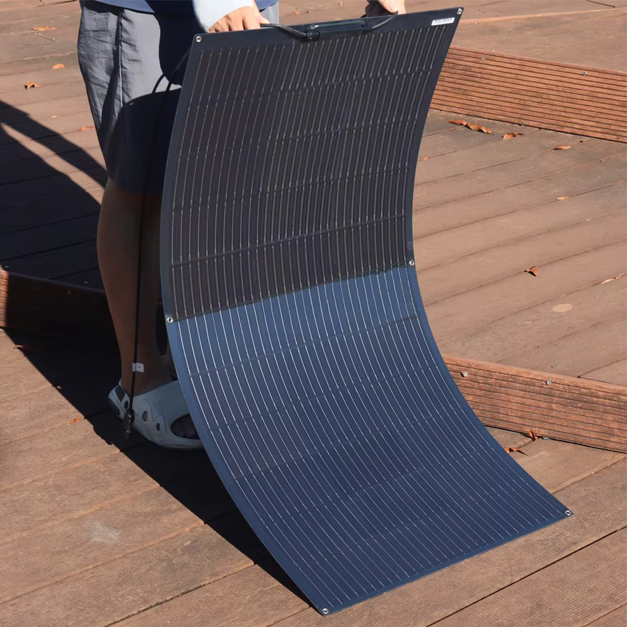 xinpuguang Flexibles Solarpanel ETFE PET Photovoltaik-Panel für 12V Batterieladegerät in Schwarz - Bild 2