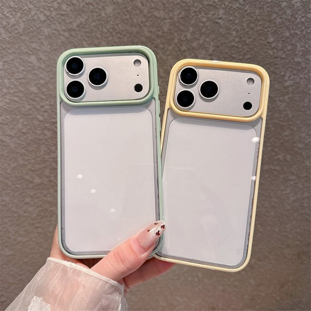 Transparente Acryl-Schutzhülle für iPhone 17, 16, 15, 14, 13, 12, 11 Pro Max und Plus, stoßfeste Hartschale in Dopamin-Süßigkeitsfarbe - Bild 1