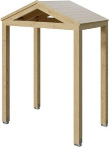 SKANHOLZ Vordach Sassnitz aus nordischer Fichte in Natur Beige, Breite: 205 cm, Tiefe: 127 cm - Bild 1
