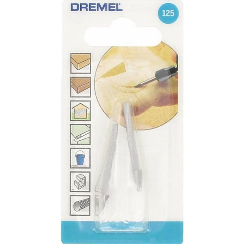 Dremel Hochgeschwindigkeits-Fräsmesser 125 Set aus Stahl in Silber, 2er-Pack, Durchmesser: 6,4 mm - Bild 2