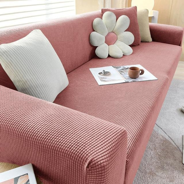 Elastischer Sofabezug aus Jacquardstoff von Yiran Furniture in Rosa für 1 Sitzplatz (Breite: 90-140 cm) - Bild 1