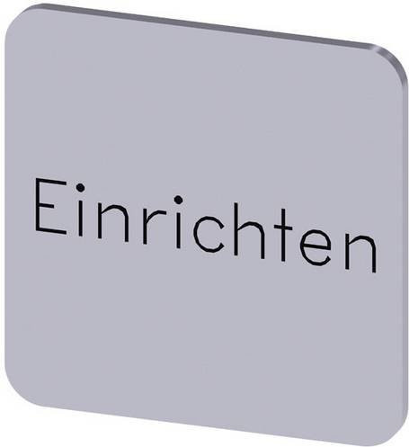 Siemens Bezeichnungsschild quadratisch 3SU1900-0AF81-0AR0 in Silber und Schwarz, B x H: 22 x 22 mm, 10 Stück - Bild 1